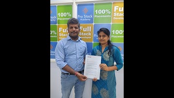 Pooja P -   Trainee : Review About Pro Stack Academy