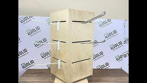 4 sided counter top rotating wooden display stand