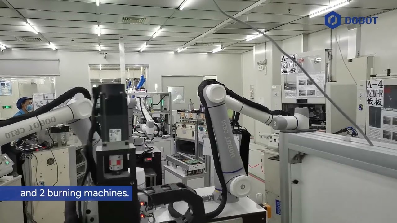 Dobot CR PCB board burn in assembly line handling