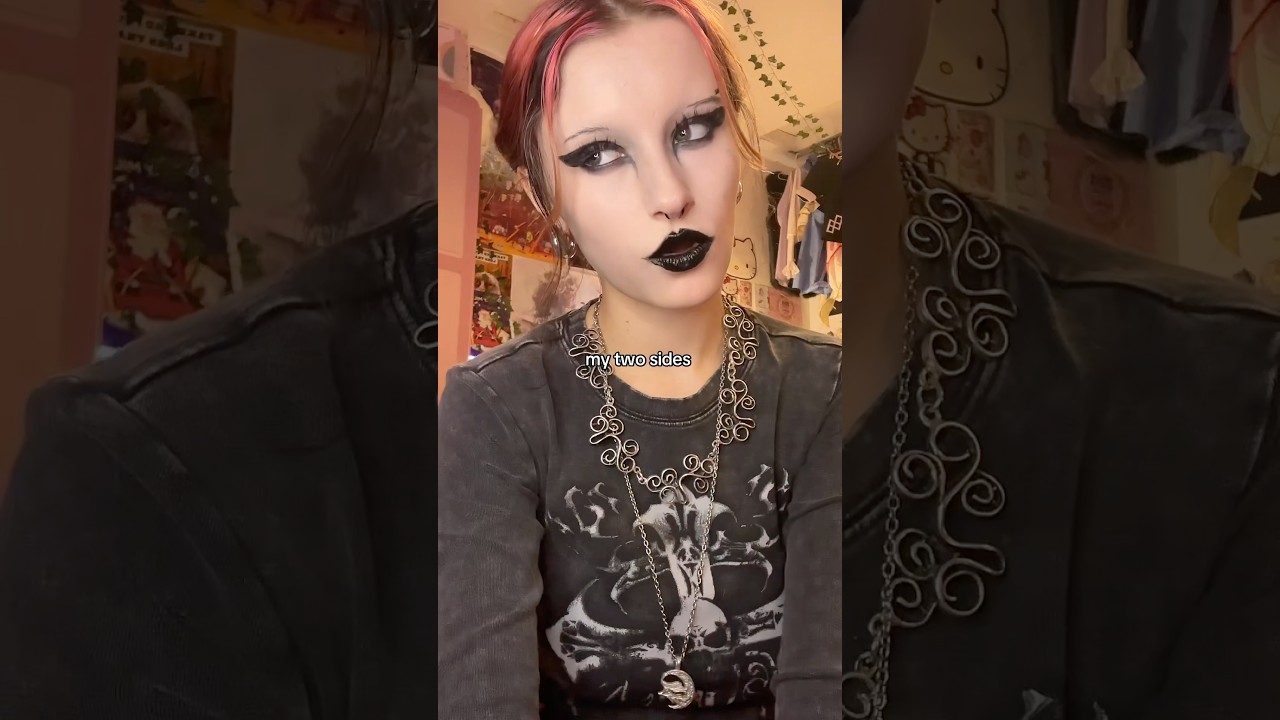 goth vs basic  #makeup #makeuptutorial #mua #makeupshorts #shorts #grwm