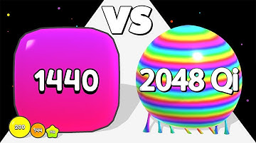 PUFF UP /vs BLOB MERGE 3D (2048Qi) ∞ ASMR Gameplay Android iOS • Number Ball Merge Math Games