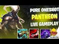 Pure Oneshot Pantheon vs Tanks... - Wild Rift HellsDevil Plus Gameplay
