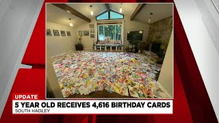 South Hadley girl who battled cancer receives 4,616 birthday cards from around the world
