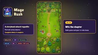 Mage Rush - Wizard Roguelite Arena Shooter | Unity 6 Game Template