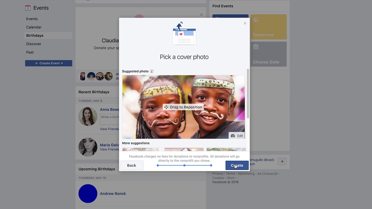 WorldVentures Foundation Facebook Charity - How to create a birthday fundraiser