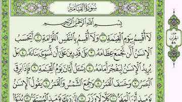 سورة القيامة كاملة للقارئ ماجد الزامل من المصحف الشريف