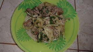 Куриная печень в сметане.Вкусная и сочная!(Как приготовить куриную печень, чтобы она была нежной и сочной? Блюдо готовится быстро. Мой канал https://www.yout..., 2015-04-17T09:13:33.000Z)