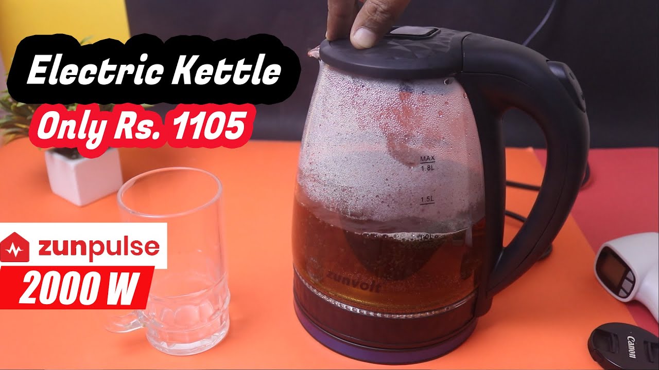 Zunpulse Electric Glass Kettle Under Rs.1000 | Tea, Milk, Soup, Water, Maggie Making