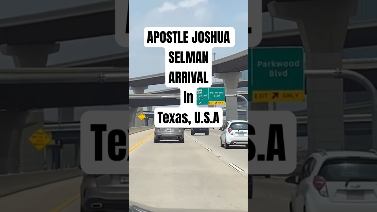 APOSTLE JOSHUA SELMAN ARRIVES TEXAS, USA #shorts #apostlejoshuaselman