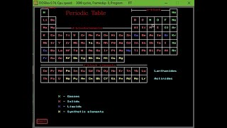 Periodic Table GUI using C++