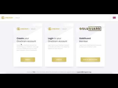 OneGram Account creation and login