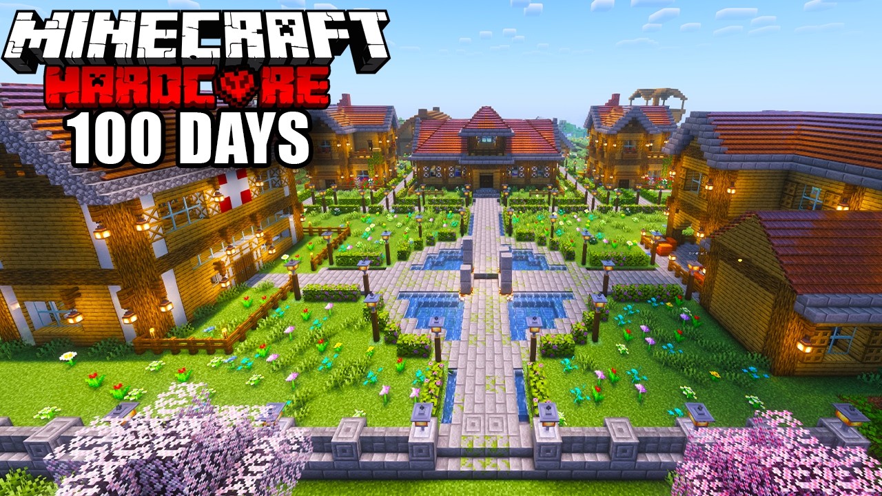 I Survived 100 days Building a Colony in Minecraft Hardcore!!