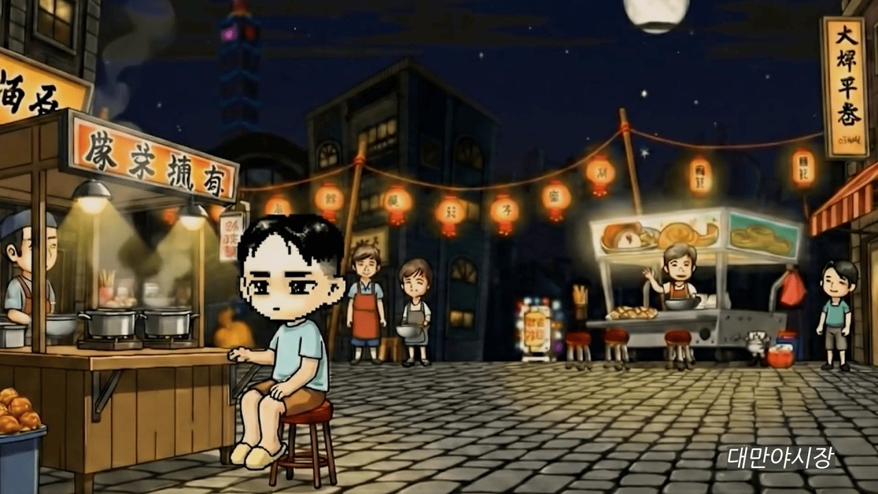 시끌벅적한 대만 야시장, 여유롭게 1시간 브금