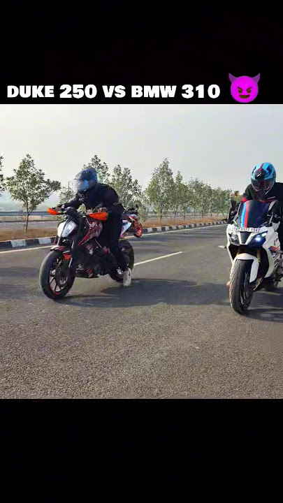 BMW 310 vs duke 250 drag race 😈#shorts #ytshorts #rider