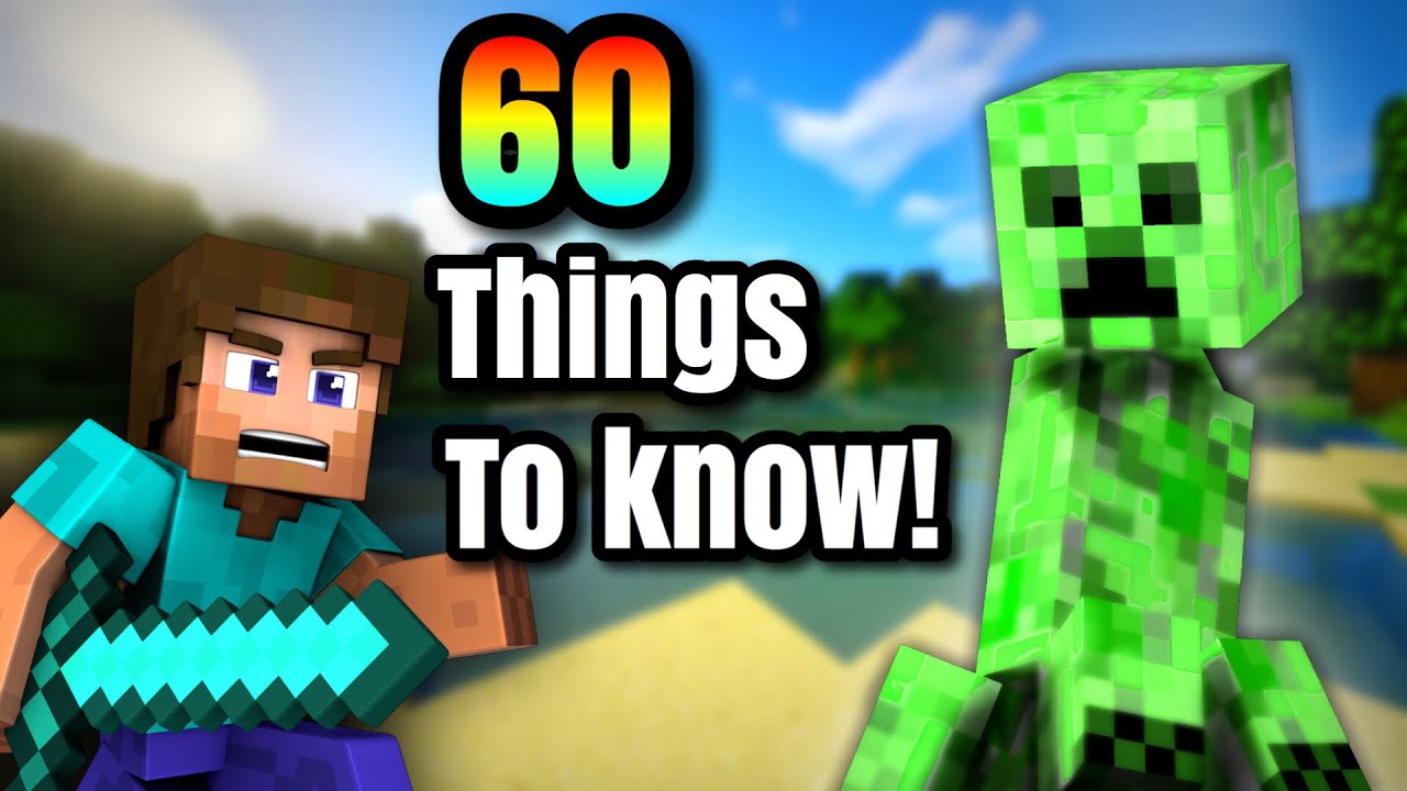 60 Things You NEED to Know About Minecraft! Best Survival Guide - YouTube