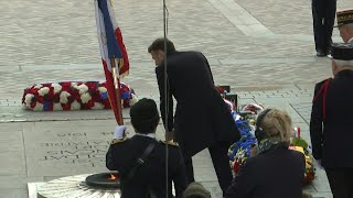 France's Macron lays wreath to mark Victory in Europe Day | AFP