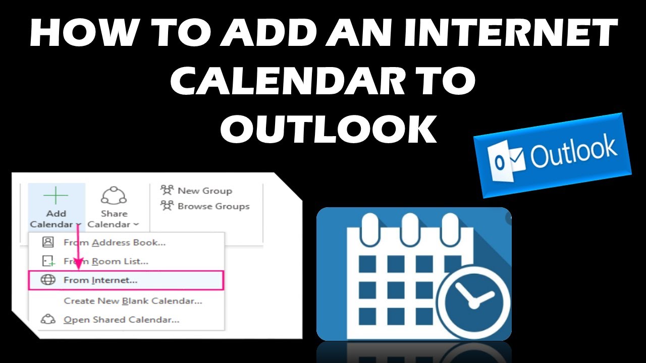 How to Add an calendar to Outlook YouTube