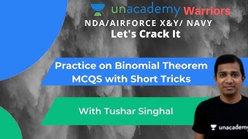 NDA 2020 | Practice on Binomial Theorem MCQS with Short Tricks by Tushar Singhal