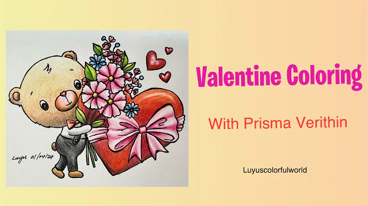 Prisma Verithin Unboxing, Swatching, and Coloring a Valentin Teddy Bear