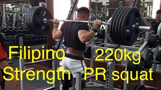 Filipino Strength 220Kg Pr Squat