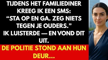Tijdens het diner kreeg ik een sms: “Sta op en ga. Zeg niets tegen je ouders.”