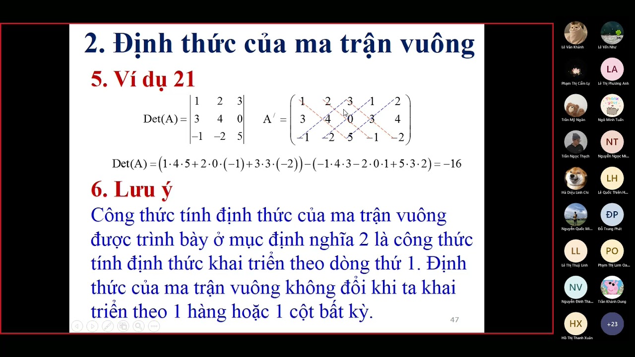Chương 1  Định thức, ma trận nghịch đảo, hạng ma trận