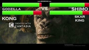 Godzilla X Kong VS Shimo X Scar King Part 1 With Healthbars