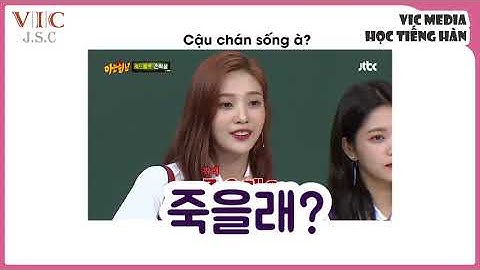 죽을래: Muốn chết không???