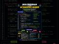 AUTOMORPHIC NUMBER using Java | #shorts #javaprogramming