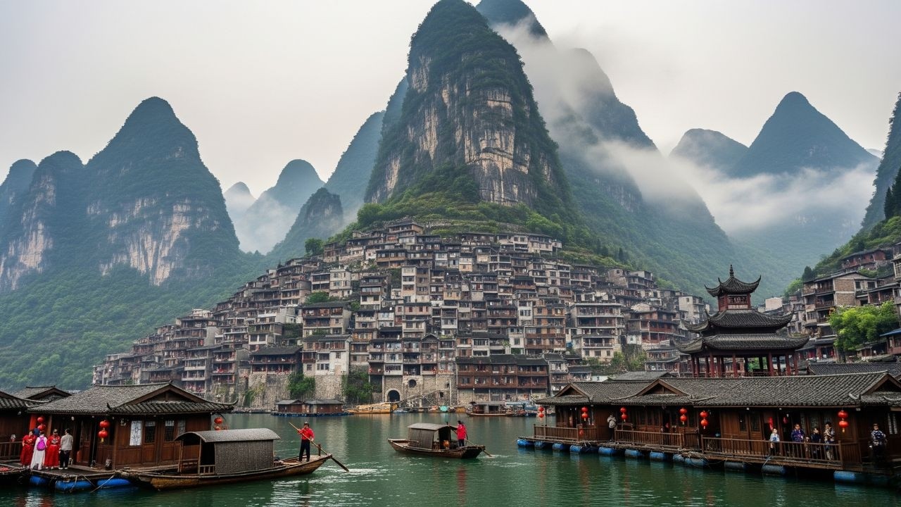 ⁣Beautiful Villages in China | Life on the Edge of the World
