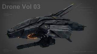 Sci Fi Vehicle Series Drone 03 360°Preview
