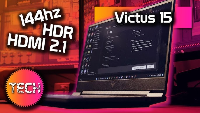 HP Victus 15 Gaming Laptop, 15.6 144Hz FHD Display, AMD Ryzen 7 5800H Upto  4.4GHz, 32GB RAM, 512GB NVMe SSD, NVIDIA GeForce RTX 3050 Ti, HDMI