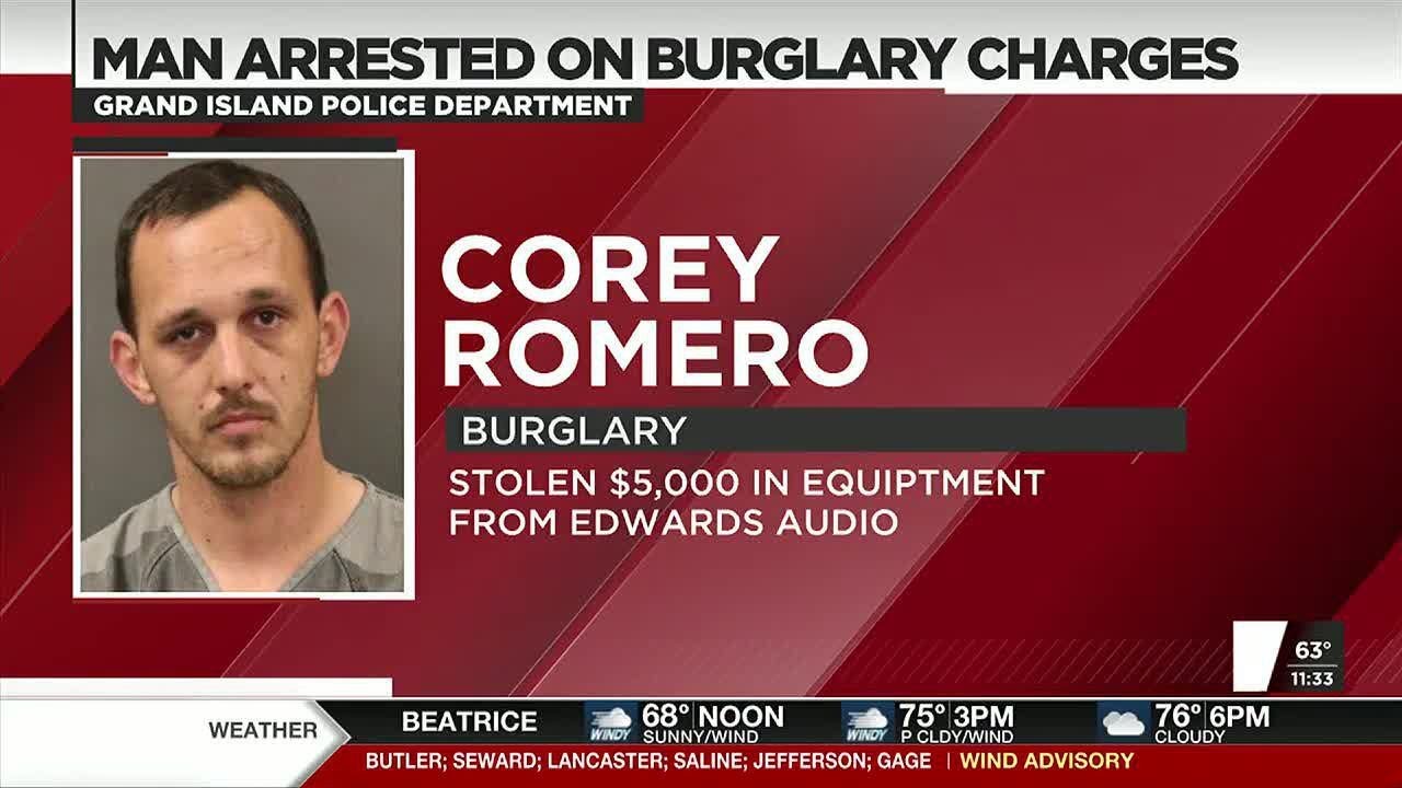 Man arrested for burglarizing Edwards Audio in Grand Island - YouTube