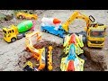 Rocket Truck Military Shooting-Down Mixer Truck & Racing Cars Rescued by Excavator for Children