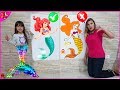 DESAFIO COLORINDO COM 3 CORES SEREIA COM LAURINHA E HELENA | 3 MARKER CHALLENGE MERMAID