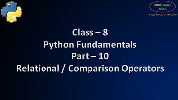 Class 8 Computer Python | Relational operators in Python | Class 8 Python | Class 8 Computer