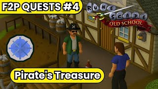 OSRS F2P QUESTS #4: PIRATE'S TREASURE 🏴‍☠️ QUEST GUIDE ( EASY✅& SIMPLE)
