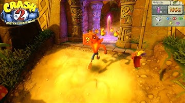 Crash Bandicoot 2 (N.Sane Trilogy) - Level 1-4 - THE PITS | Walkthrough 100%