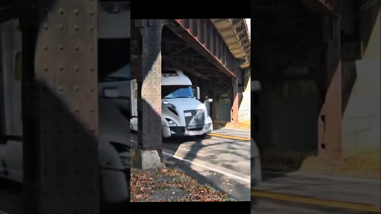 Bridge won this round! 👑🚚 FreightSOlution #truckingjobs #automobile #lkw #bigrig #camion