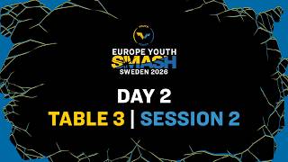 LIVE! | T3 | Day 2 | Europe Youth Smash - Sweden 2026 | Session 2
