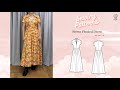 Sierra Pleated Dress Sewing Video // Digital PDF Sewing Pattern Size UK 2-40 // Luyion