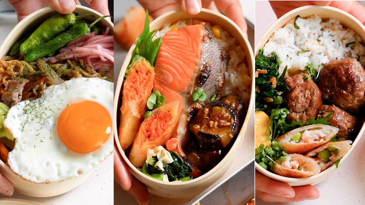 Obonto A week of Tokyo homey lunchbox: Japanese Obento - YouTube