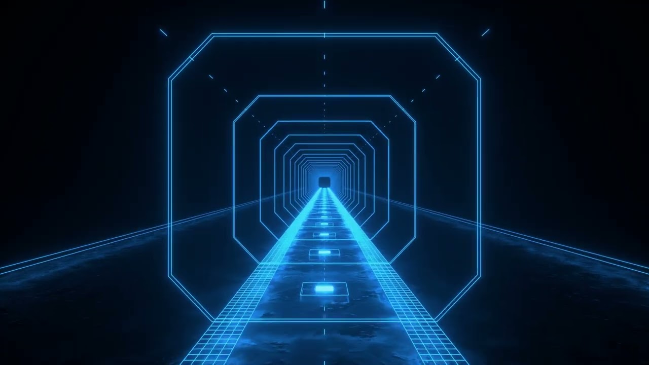 VJ Loops Blue Color Neon Abstract Neon Motion Design VJ Motion Loop Background Video by 5 Min Edits