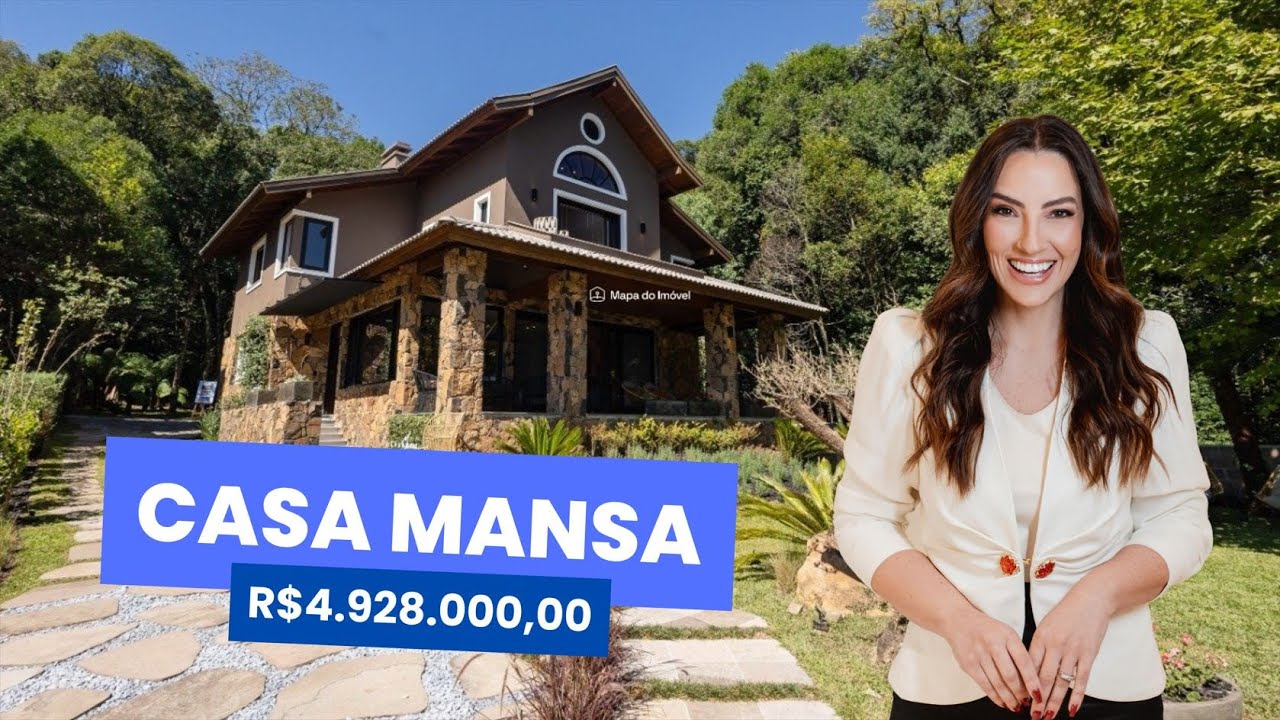 Conheça a exuberante Casa Mansa, à venda em Gramado por R$4.928.000,00.
