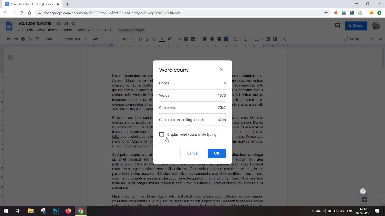 How To See Your Word Count In Google Docs - 2022 Version