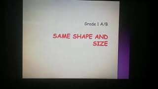 Same Shape and Size / Grade 1 Profile