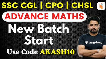 SSC CGL, CPO, CHSL 2020 | New Batch Start | Use Code "AKASH10"