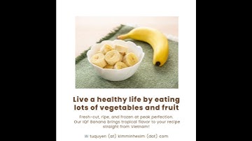 IQF Frozen Banana from Vietnam Export Grade Tropical Sweetness  #FrozenBanana #IQFBanana