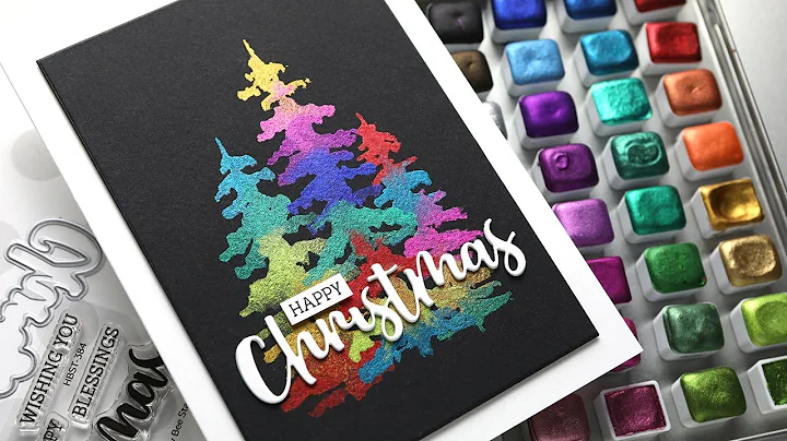 Holiday Card Series 2022 - Day 10 - Colorful Watercolor Trees