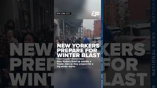 Long lines in New Your City as people prep for severe winter storm